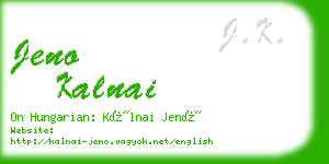 jeno kalnai business card